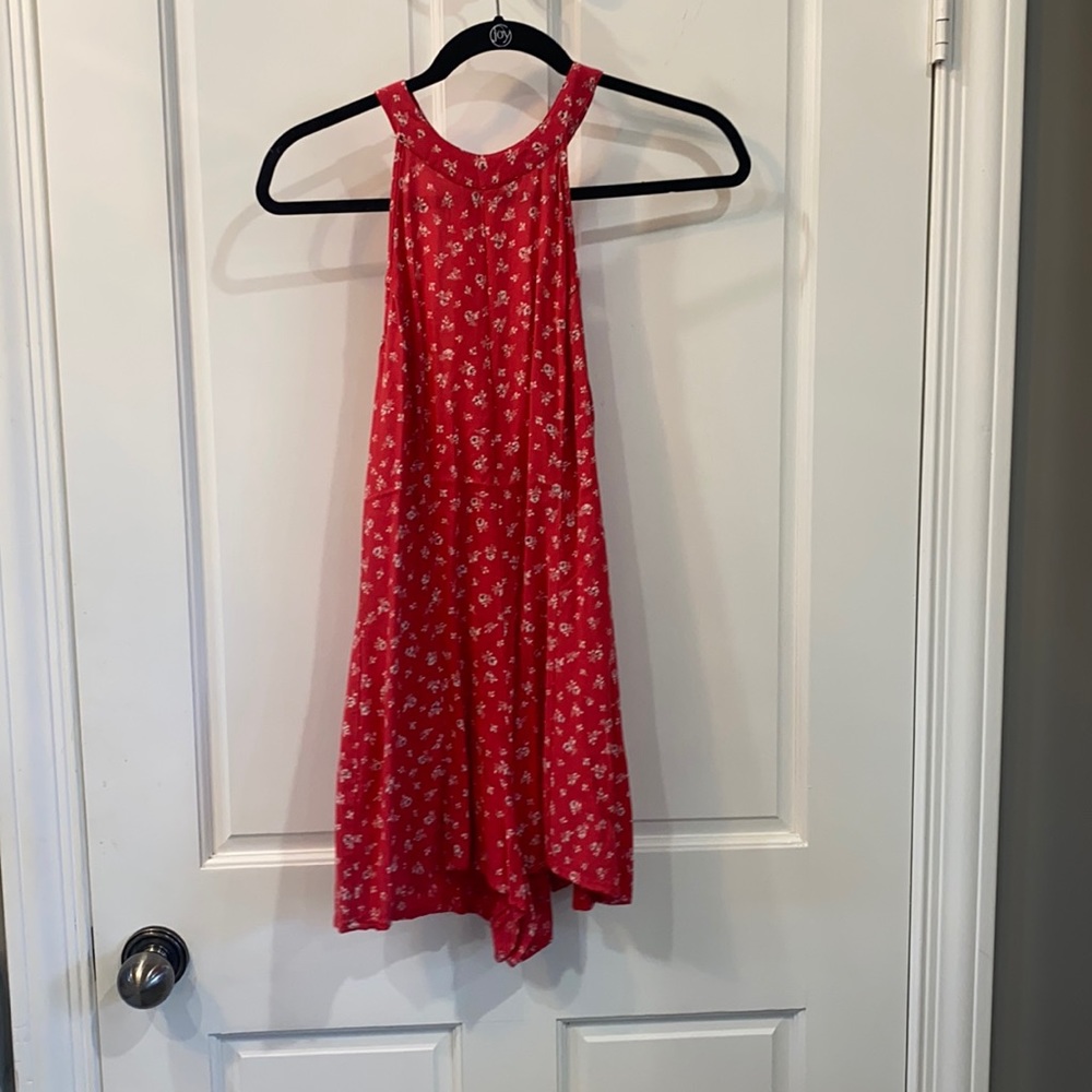 Floral Red Romper